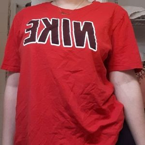 Men's red Nike t shirt